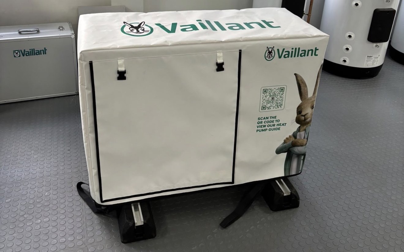 Vaillant branded heat pump cover