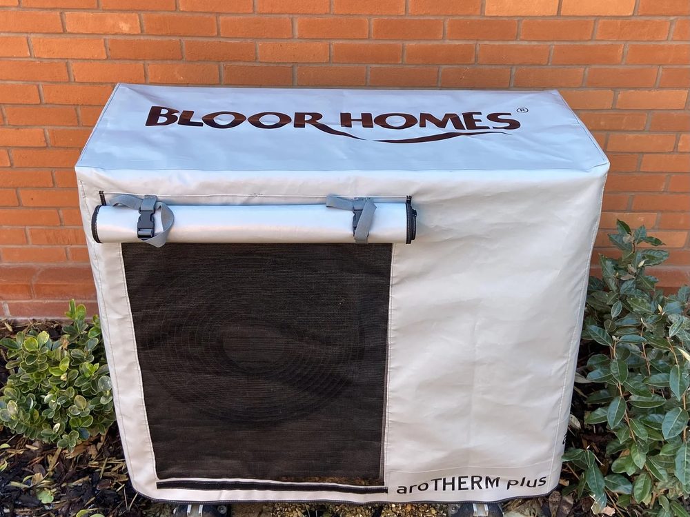 Bloor Homes branded heat pump cover