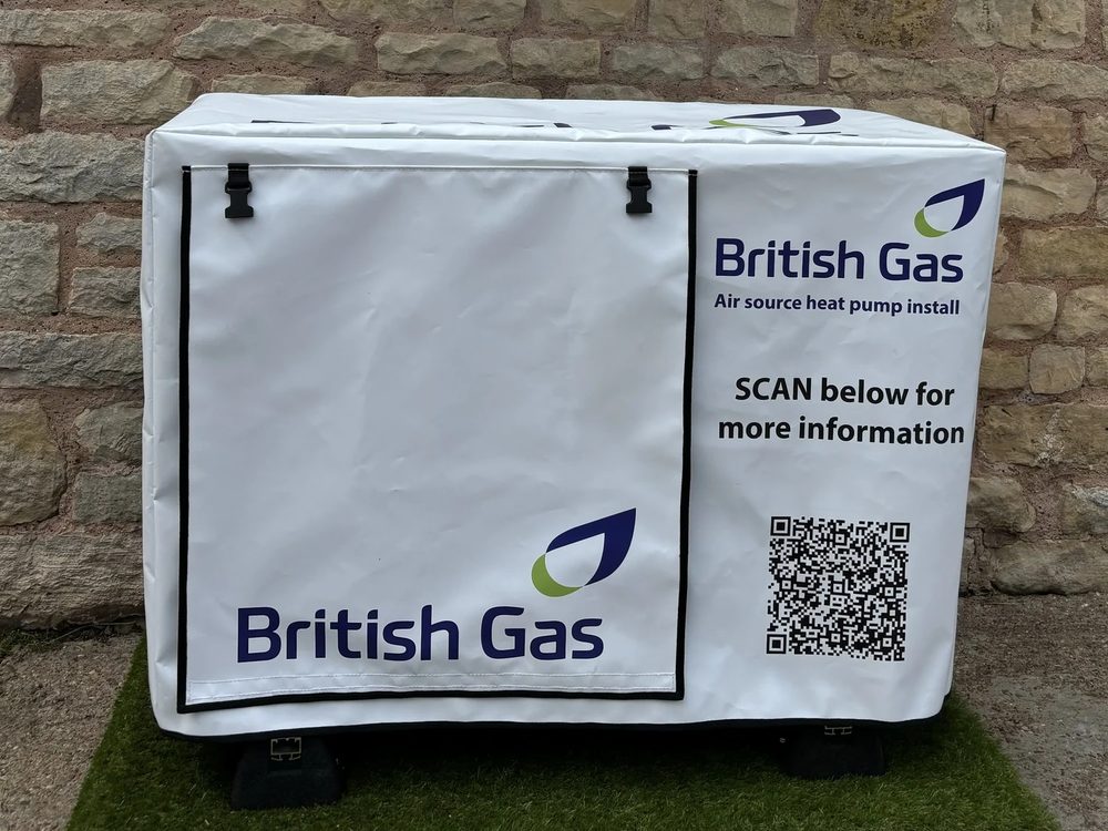 British Gas branded heat pump cover