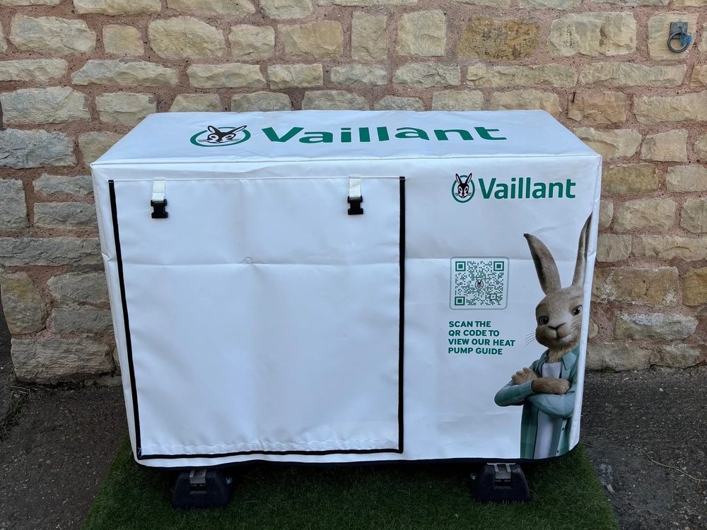 Vaillant branded heat pump cover
